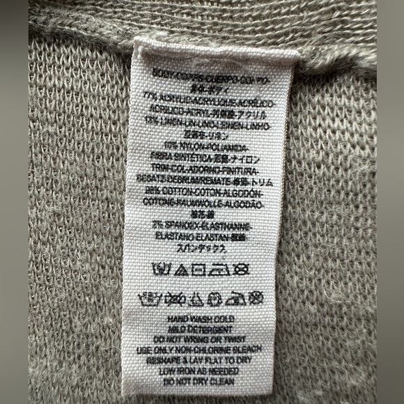 Free People Knit Apron Top With Criss Cross Open Back And Exaggerated Length - Picture 13 of 14